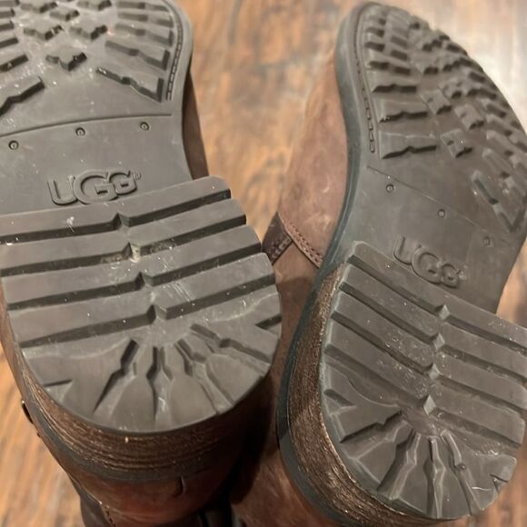 UGG LAVELLE BROWN BOOTS size 8 in EUC brown side zip - Picture 10 of 11